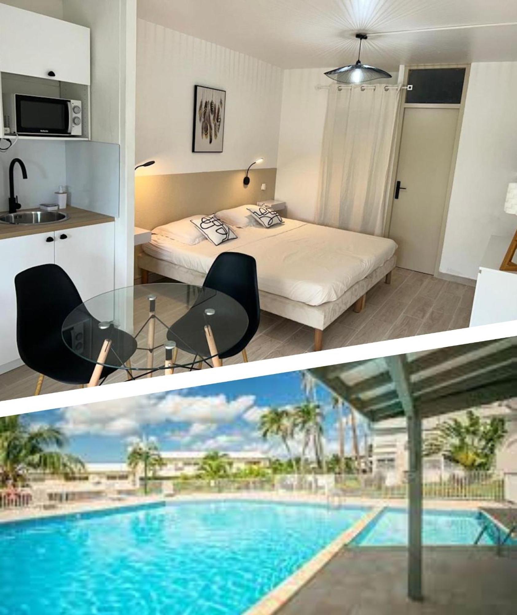 Superbe Studio Avec Piscine, Au Coeur De La Marina! Village Soleil ! Proche Aeroport & Ferry Le Gosier  Luaran gambar
